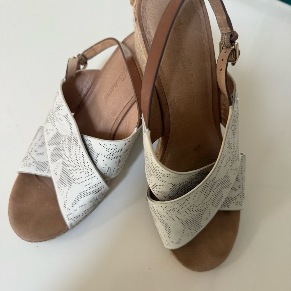 Elegant White Slingback Sandals